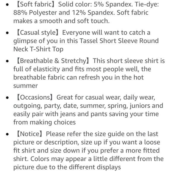 🆕🤍 Adorable White Fringe Short Sleeve Top - Picture 3 of 3